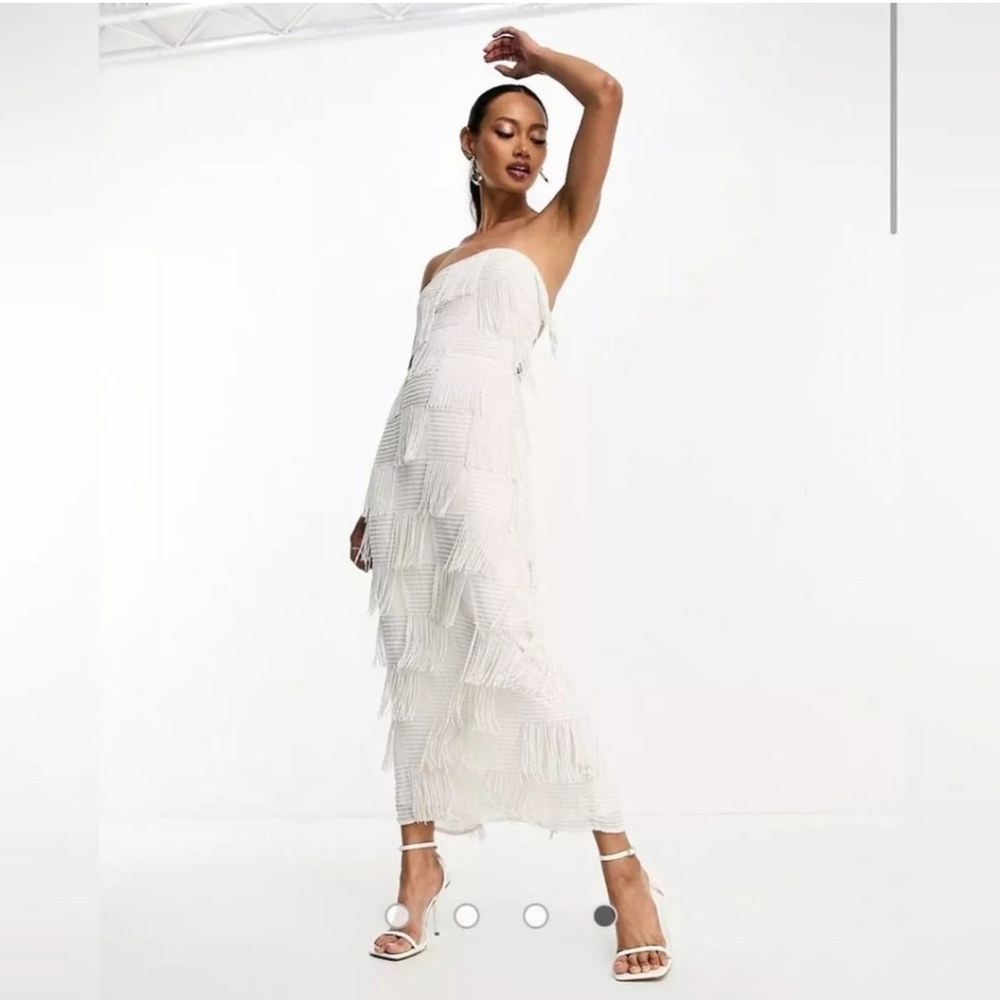 ASOS Flapper Beaded Fringe Dress